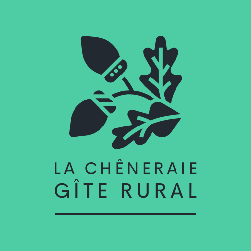Logo du gîte la Chêneraie sur fond vert